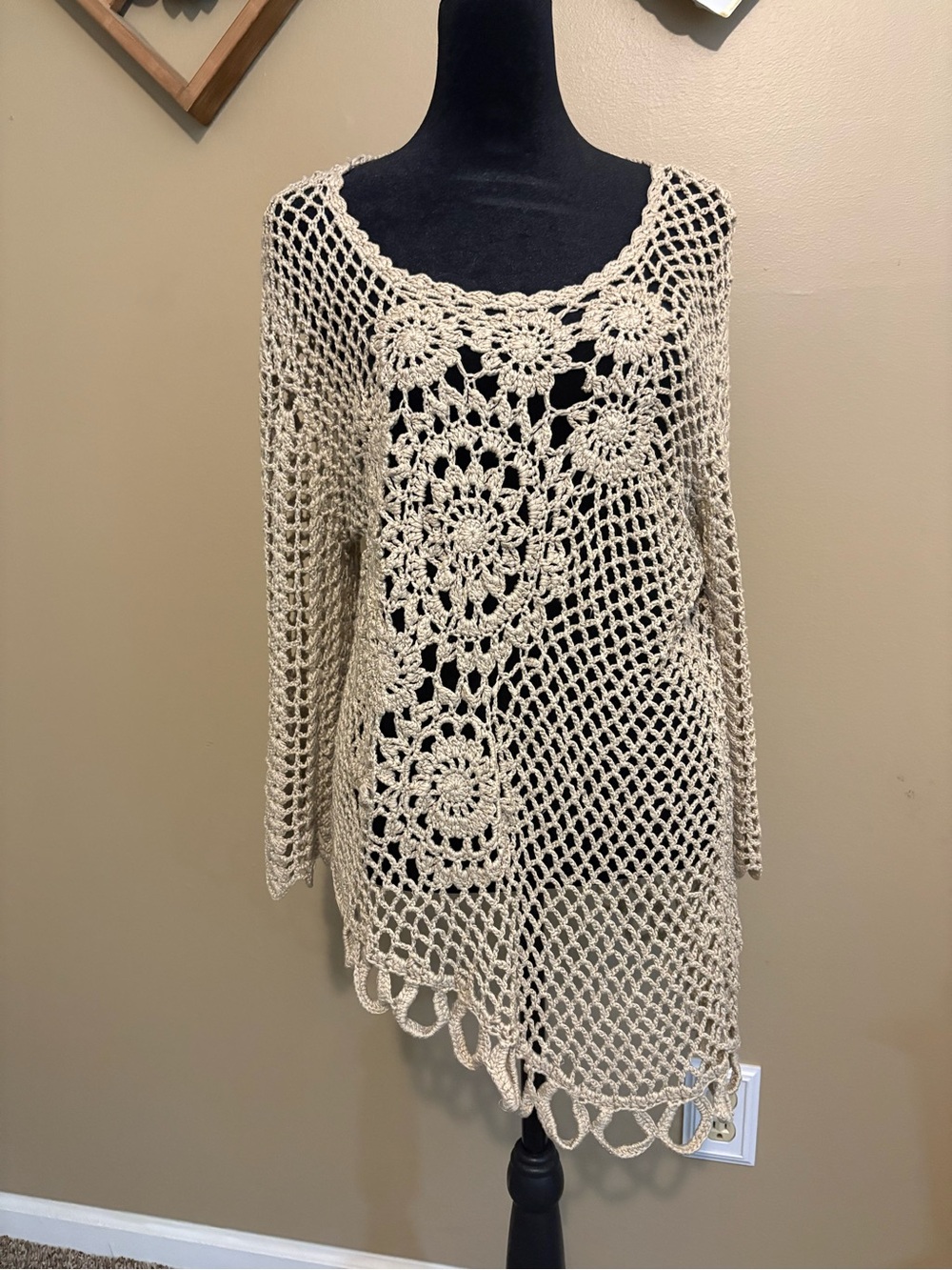 Westport 1962 Crochet Tunic in Cream